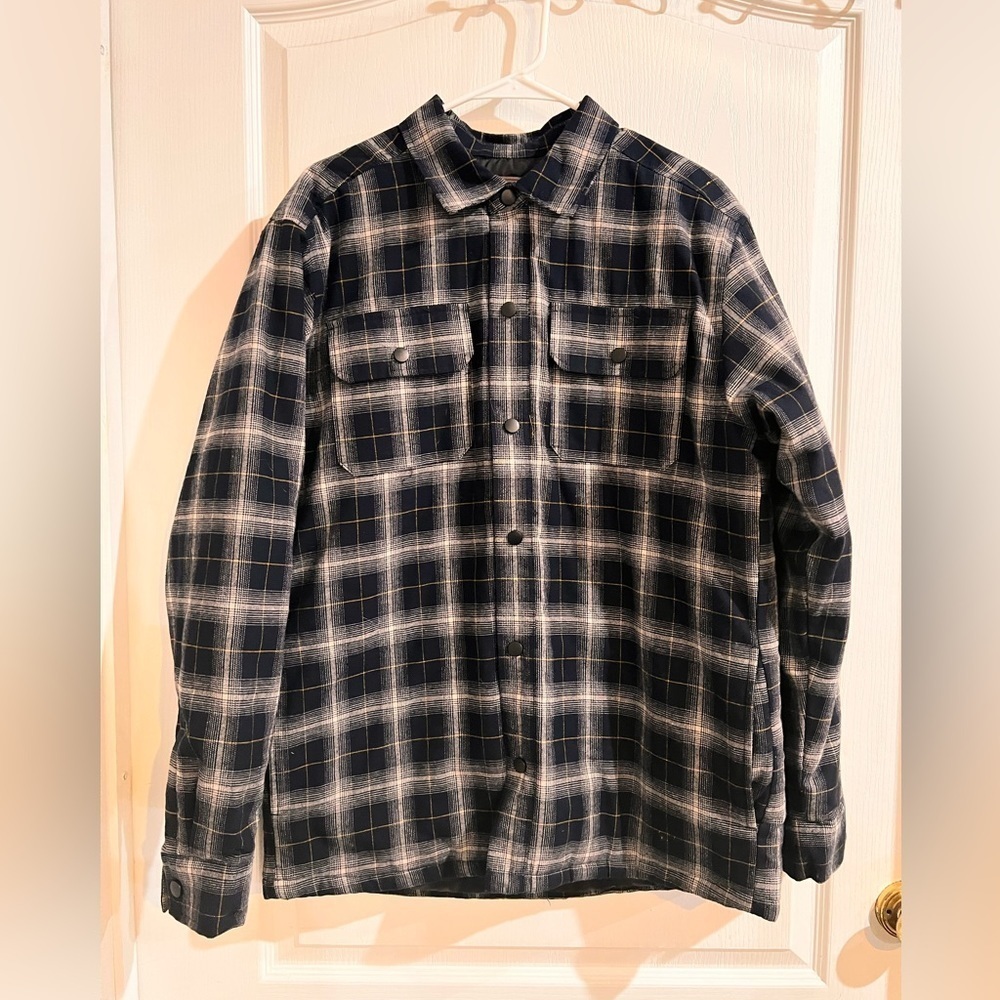 Rugged Elements Flannel Utility Outdoor Puffer Shirt Style Jacket
